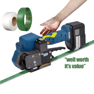 comprar Herramienta eléctrica recargable de correa de batería de 12-19 mm de ancho PP PET Máquina de correa de mano de fusión en caliente Correa eléctrica online manufacture